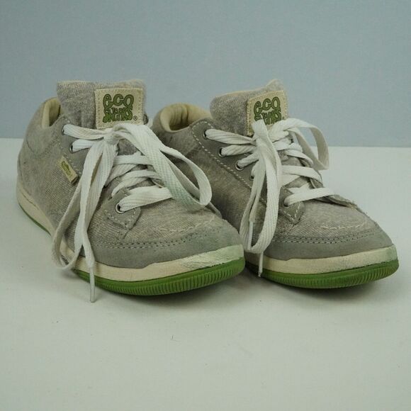 Simple Eco Sneaks Canvas Low-Top Sneakers Grey Green Size US 6.5 - Picture 13 of 15